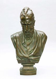 Скульптурный бюст "Иван Грозный". Россия, Санкт-Петербург, бронзолитейная фирма Н. Штанге, 1890-е годы.