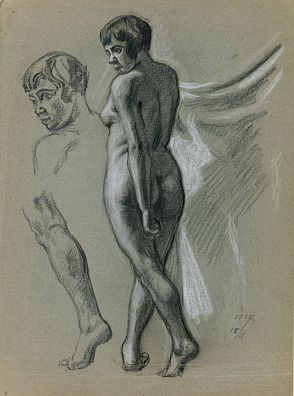 Якимченко Александр Георгиевич (1878-1929). Обнаженная. Портрет жены художника. 1927.