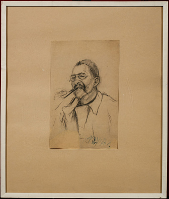 Иогансон Борис Владимирович (1893-1973). Портрет мужчины с трубкой. 1940.