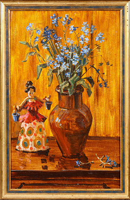 Горлов Николай Николаевич (1917 - 1988).
Двусторонняя работа. Натюрморт. Пейзаж. Начало 1970-х.