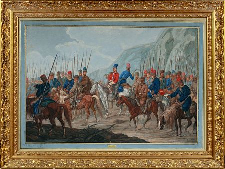 Карл Адольф Генрих Гесс (Carl Adolf Heinrich Hess) (1769-1849). Поход уральских казаков через Богемию. 1799.
