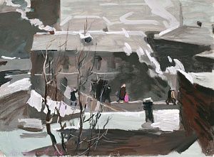 Алексеев Адольф Евгеньевич (1934-2000). Москва. Морозный день. 1961.