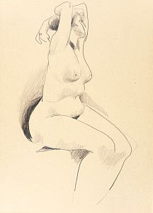 Сачков Владимир Васильевич (1928-2005). Обнаженная. 1960-е - 1970-е.