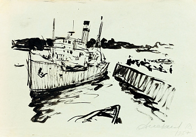 Алексеев Адольф Евгеньевич (1934-2000). 
На Ангаре. 1957.