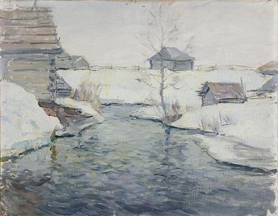 Бялыницкий-Бируля Витольд Каэтанович (1872-1957). Весенний пейзаж. 1920-е -1930-е.
