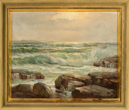 Сосновский Арсений Петрович (1895-1967). Морской пейзаж. Середина ХХ века.