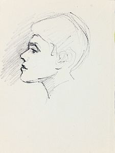 Лабас Александр Аркадьевич (1900-1983).
Профиль юноши. 1968.