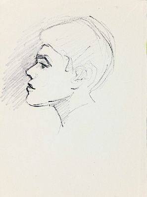 Лабас Александр Аркадьевич (1900-1983).
Профиль юноши. 1968.
