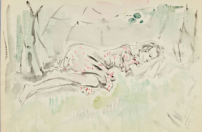 Сафронова Антонина Федоровна (1892-1966). Спящая. Иллюстрация к А.Грину. 1947-1950.
