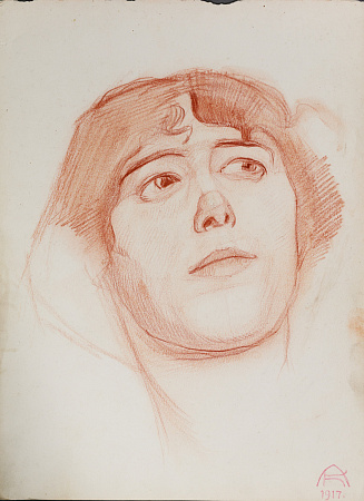 Неизвестный художник. Россия. Женский портрет. 1917.