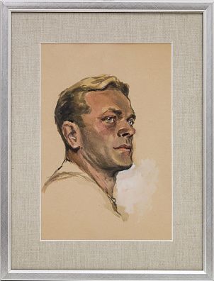 Пинкисевич Пётр Наумович (1925–2004). Мужской портрет. 1950-е.