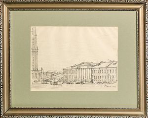 Рыбченков Борис Федорович (1899-1994). Площадь Восстания. 1953.