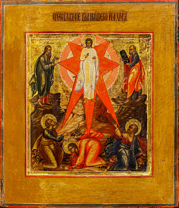 Икона "Преображение Господне". Россия. Середина XIX века.