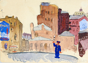Исаев Велимир Константинович (1932-2014). У красных ворот. 1959.