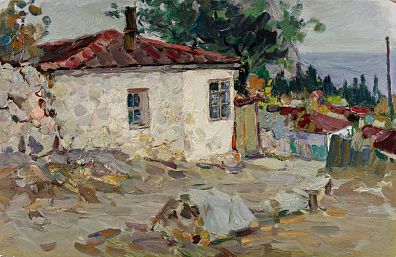 Грачев Михаил Фролович (1913-2003). 
Уголок Старого Гурзуфа в Крыму. 1954.