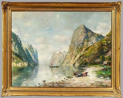 О.Босхольм (O.Bosholm) (к.XIX - XX в). Фьорд. Начало ХХ века.