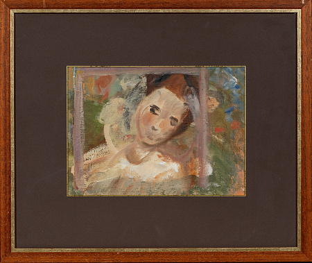 Неизвестный художник. Россия. 
Женская головка. 1960-е - 1970-е.