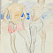 Семячкин Павел Семенович (р.1923). На пляже. 1970-е.