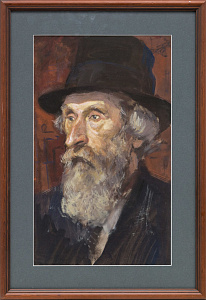 Пинкисевич Пётр Наумович (1925-2004). 
Мужской портрет. 1950-е - 1960-е.