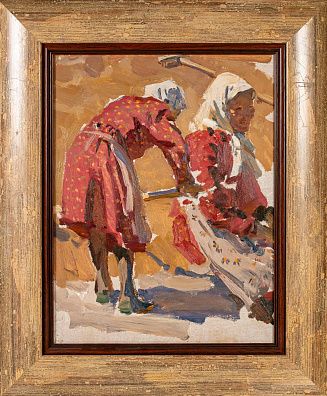 Овчинников Николай Васильевич (1918-2004). Сбор зерна. 1972.