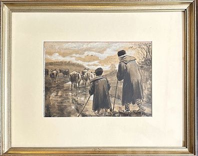 Бажин Николай Николаевич (1856–1917). На выпасе. Конец XIX века.