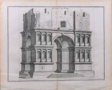 Антонио Лафрери (Antonio Lafreri) (1512-1577). Лист из альбома «Древность, изъясненная и представленная в рисунках» (Antiquite expliquee et representee en figures) Бернара де Монфокона. 1719.
