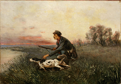 Неизвестный художник. Россия.
Охотничья сцена. Конец XIX века.