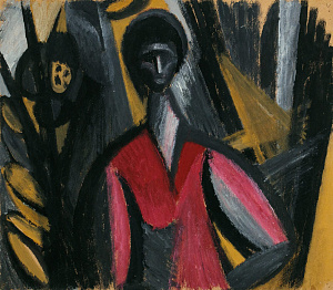 Шиловская Тамара Андреевна (1916-2001).
Портрет женщины в малиновом. 1960-е.