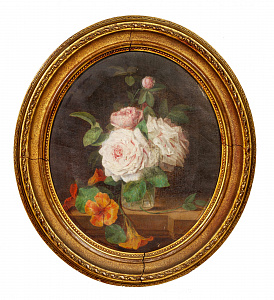 Торопов Фома Гаврилович (1821-1898).Натюрморт с розами. 1884.