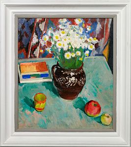 Закликовская Софья Людвиговна (1899-1975). 
Натюрморт с ромашками. Вторая треть ХХ века.