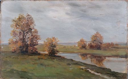 Найден Александр Александрович (1862-1919). (?). Осенний пейзаж. Конец XIX - начало ХХ века.