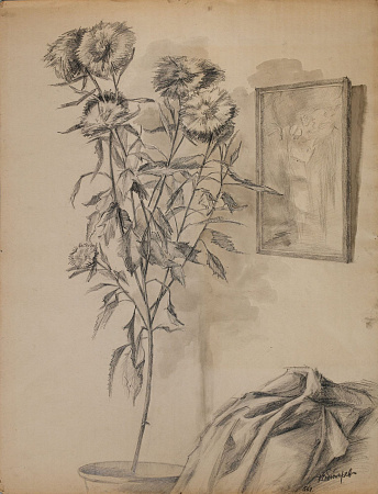 Чеботарёв Константин Константинович (1892-1974).
Георгины. 1956.