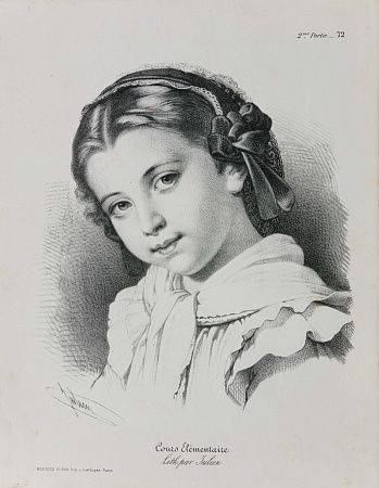 Бернар-Ромен Жюльен (Bernard-Romain Julien) (1802-1871). Девочка с бантами. 1840-е.
