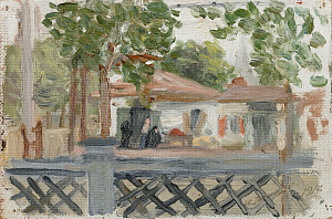 Гросицкий Сергей Николаевич (1876-1933). 
Вид с веранды 1917.