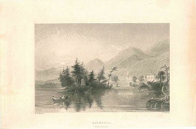 Уильям Генри Бартлетт (William Henry Bartlett) (1837-1842), К.Косен (C.Cousen) (1819-1889). Калдвелл. Озеро Джордж. Первая половина XIX века.