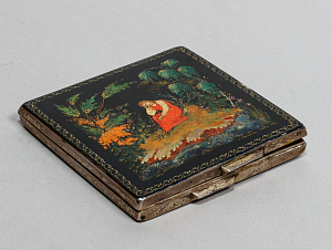 Пудреница "Сестрица Аленушка". СССР. Палех. Автор А.Семенова. 1950-е.