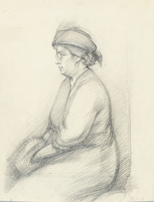 Эйгес Вениамин Pоманович (1888-1956). Женский портрет. 1954.
