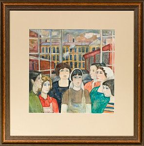 Смолин Александр Александрович (1927-1994). 
Фабричные девушки. 1960-е.