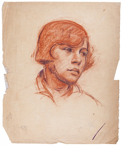 Николай Иосифович Витинг (1910-1991).Женский портрет. 1930-е.