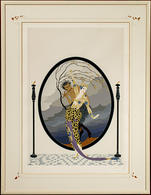 Эрте (Тыртов) Роман Петрович (1892-1990). Сатир и нимфа. 1980.