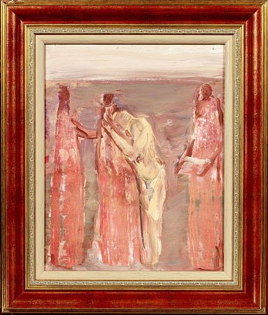 [Собрание Г.Д.Костаки] Никритин Соломон (Сергей) Борисович (1898-1965). Композиция с красными фигурами. Середина 1930-х.