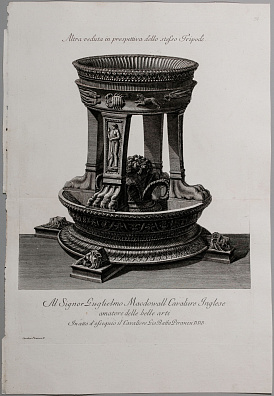 Пиранези Джованни Батиста (Piranesi Giovanni Battista) (1720-1778).Ваза со знаками зодиака. Лист из цикла "Вазы, канделябры, надгробия, саркофаги, треножники, светильники и древние орнаменты". Последняя треть XVIII века.