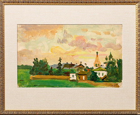 Бучкин Петр Дмитриевич (1886-1965).
Церковь в селе. 1926.
