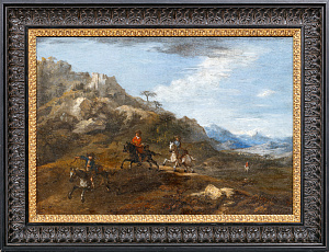 Неизвестный художник. Голландия. Сцена охоты. Конец XVII века. 