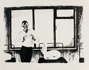 Назаров Константин Борисович (1933-1981). 
"Письмо". Серия "Северная граница".1965.