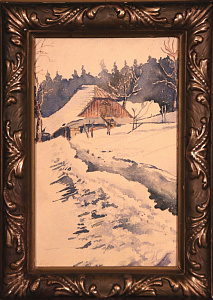 Нилус Петр Александрович (Словецкий) (1869-1943).Зимний пейзаж. 1930-е.