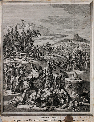 Каспар Люки (Caspar Luiken) (1672-1708).
Эзекия разрушающий идолов. Середина XVIII века.