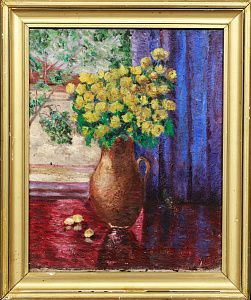Соловьева Галина Сергеевна (1908-1984). 
Натюрморт с лютиками. 1950-е.