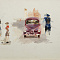 Леванидов Валерий Иванович (1905-1983).  Сцена из столичной жизни. 1958.