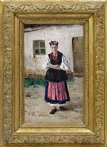 Трояновский Осип (Иосиф) Иванович (1867-?). Украинская девушка. Конец XIX века.